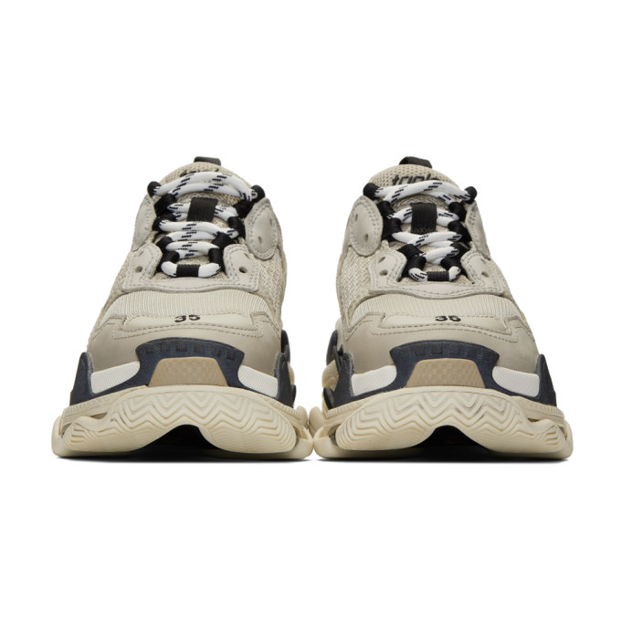 BALENCIAGA Beige Triple S Sneakers