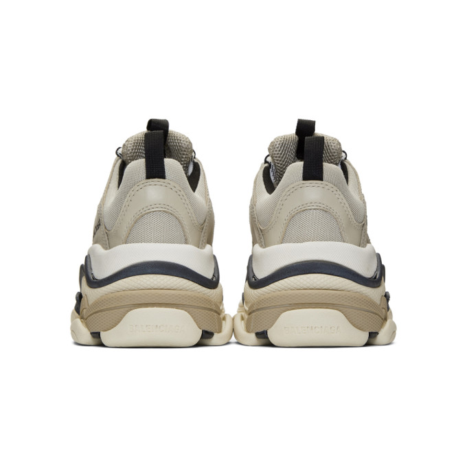 BALENCIAGA Beige Triple S Sneakers