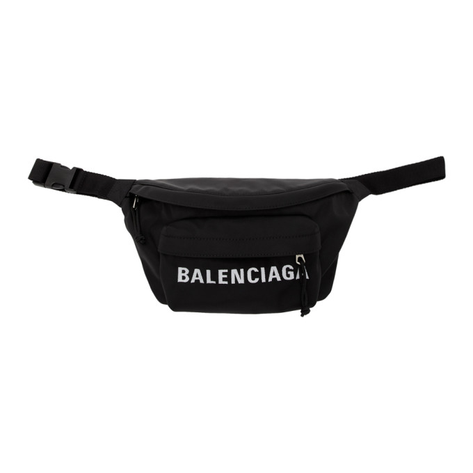 BALENCIAGA BALENCIAGA BLACK LOGO SPORT BELT BAG