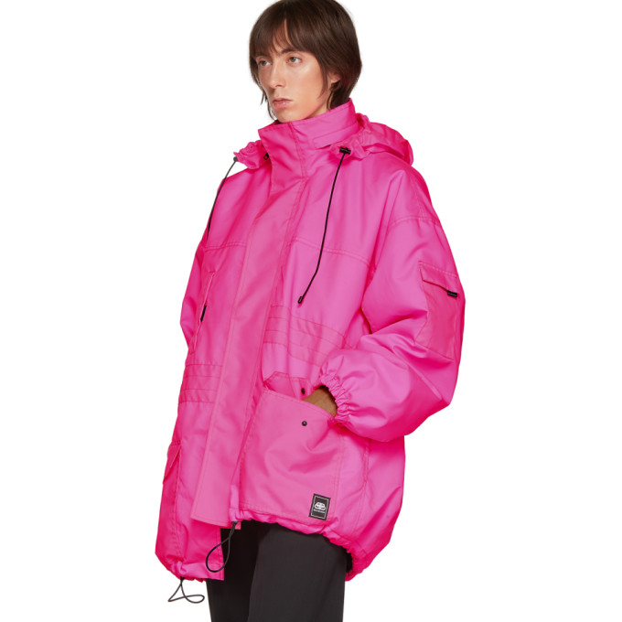 BALENCIAGA BALENCIAGA PINK PULLED PARKA