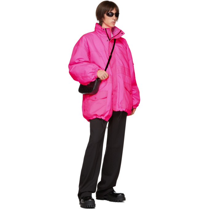 BALENCIAGA BALENCIAGA PINK PULLED PARKA