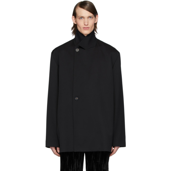 BALENCIAGA BALENCIAGA BLACK TWILL STRETCH TAILORING JACKET