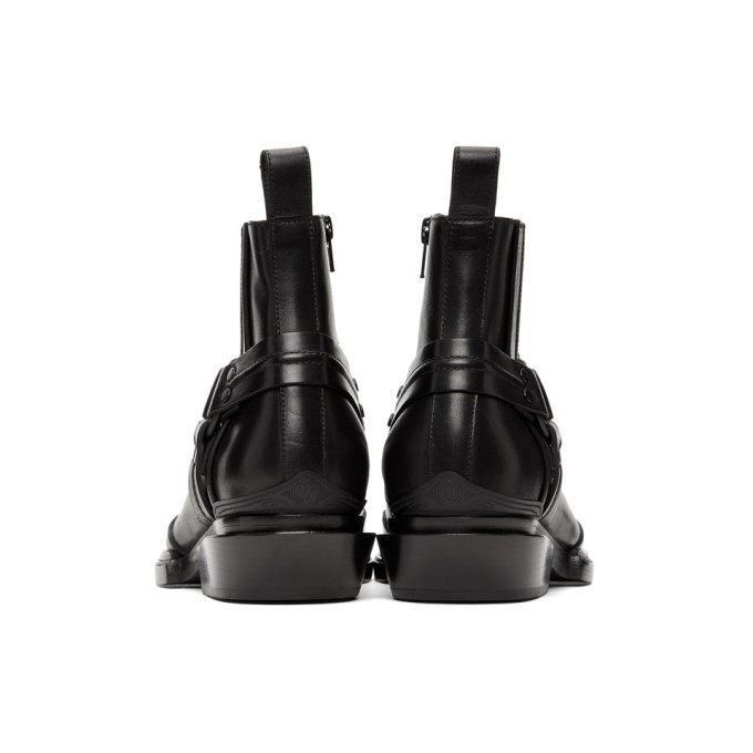 BALENCIAGA BALENCIAGA BLACK HARNESS SANTIAG BOOTS