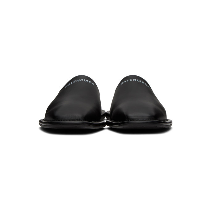 BALENCIAGA BALENCIAGA BLACK AND WHITE COZY SLIP-ON LOAFERS
