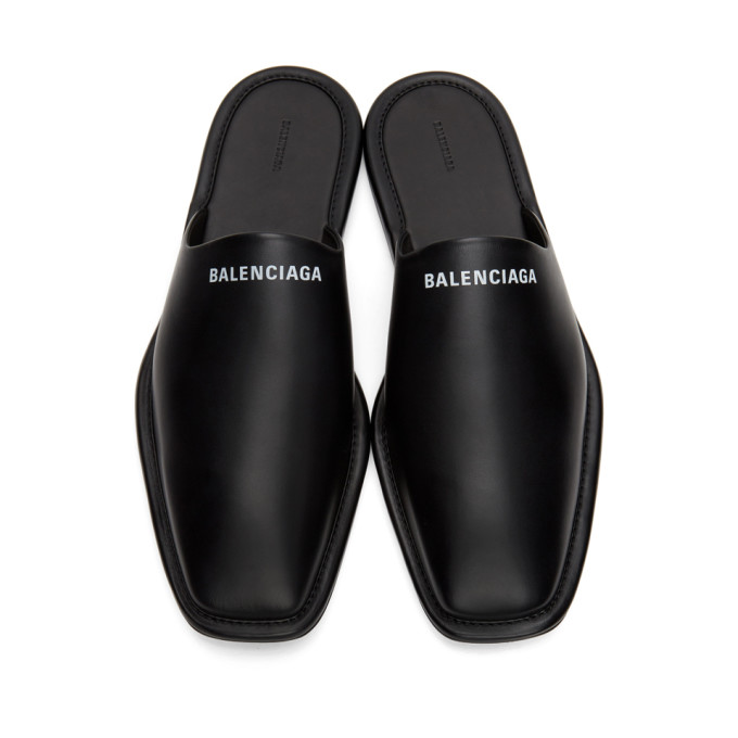 BALENCIAGA BALENCIAGA BLACK AND WHITE COZY SLIP-ON LOAFERS