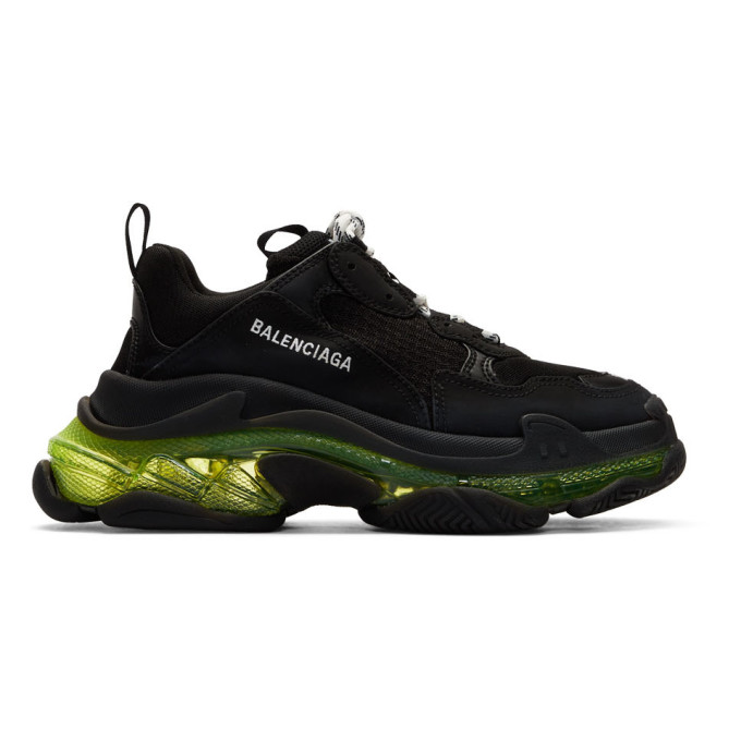 balenciaga shoes black triple s