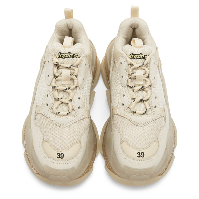 BALENCIAGA BALENCIAGA OFF-WHITE TRIPLE S SNEAKERS