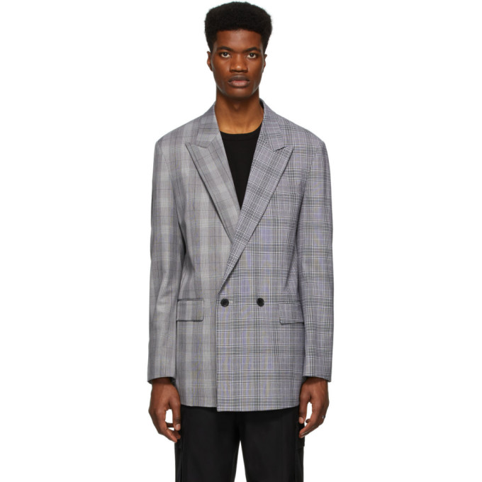 JUUNJ JUUN.J BLACK AND WHITE CHECK BLAZER