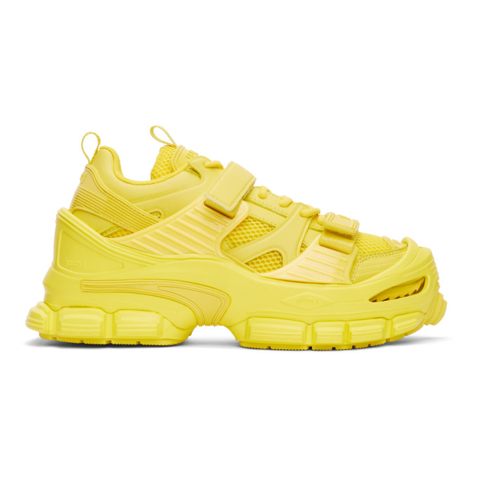 yellow track shoes