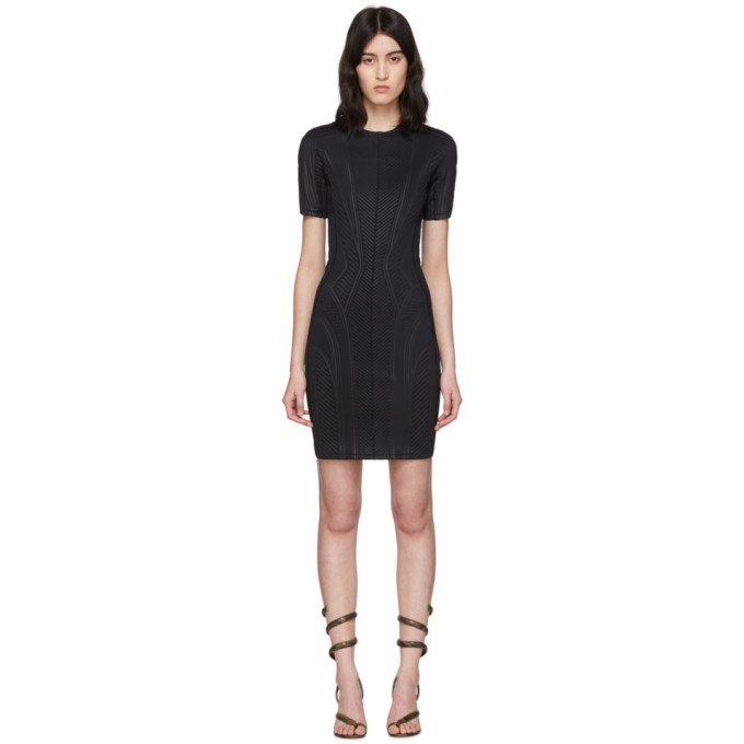 MUGLER MUGLER BLACK SCUBA DRESS