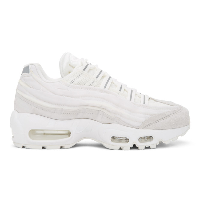 COMME DES GARÇONS HOMME DEUX WHITE NIKE EDITION AIR MAX 95 SNEAKERS