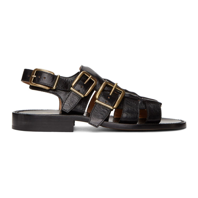 dries van noten gold sandals