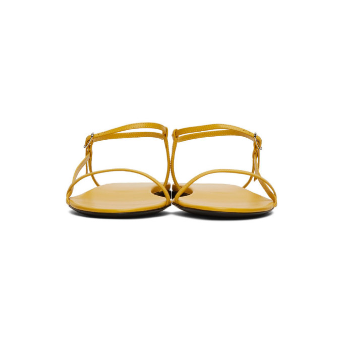 THE ROW THE ROW YELLOW BARE FLAT SANDALS