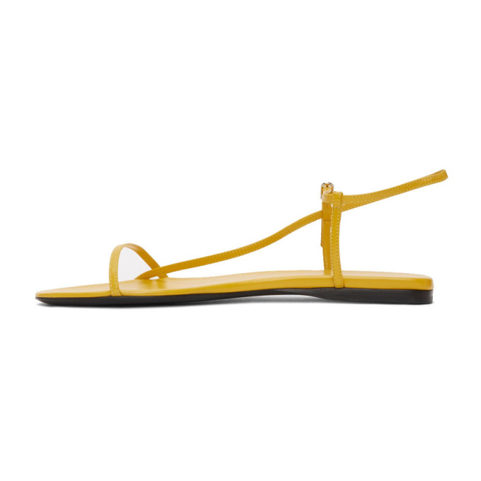 THE ROW THE ROW YELLOW BARE FLAT SANDALS
