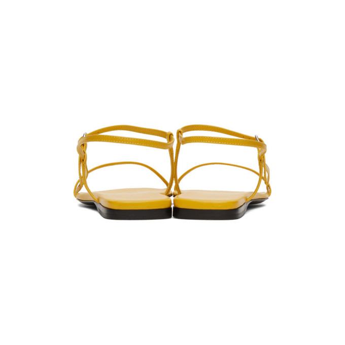 THE ROW THE ROW YELLOW BARE FLAT SANDALS