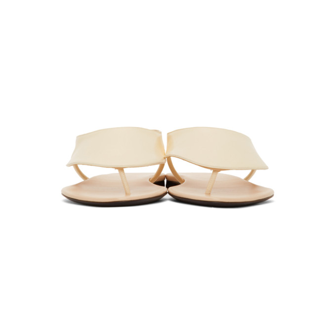 THE ROW THE ROW OFF-WHITE RAVELLO SANDALS