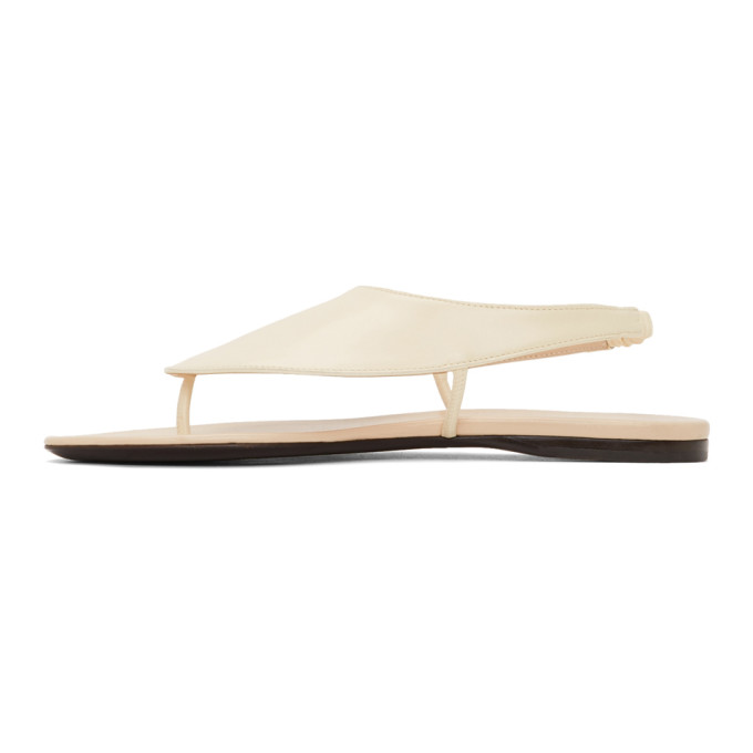 THE ROW THE ROW OFF-WHITE RAVELLO SANDALS