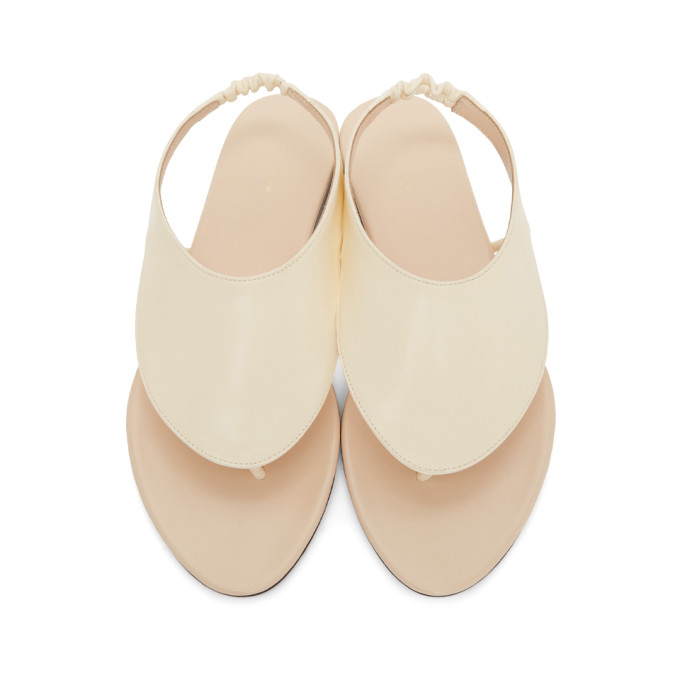 THE ROW THE ROW OFF-WHITE RAVELLO SANDALS