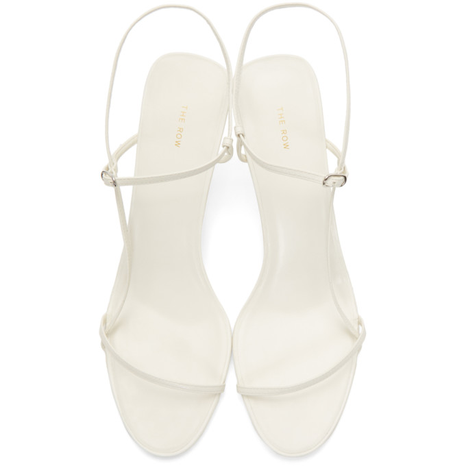 THE ROW THE ROW WHITE BARE 65MM HEELED SANDALS