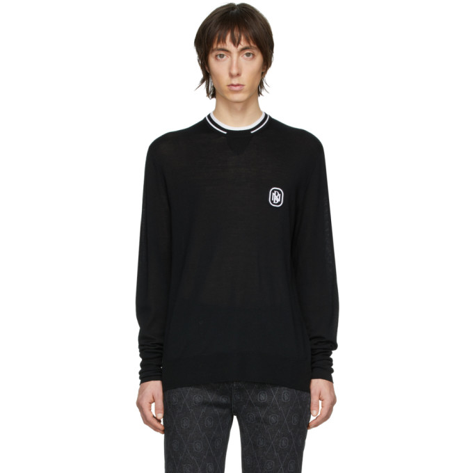 NEIL BARRETT NEIL BARRETT BLACK TRAVEL LOGO SWEATER