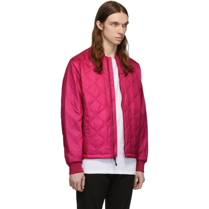 THE VERY WARM THE VERY WARM PINK QUILTED BOMBER JACKET