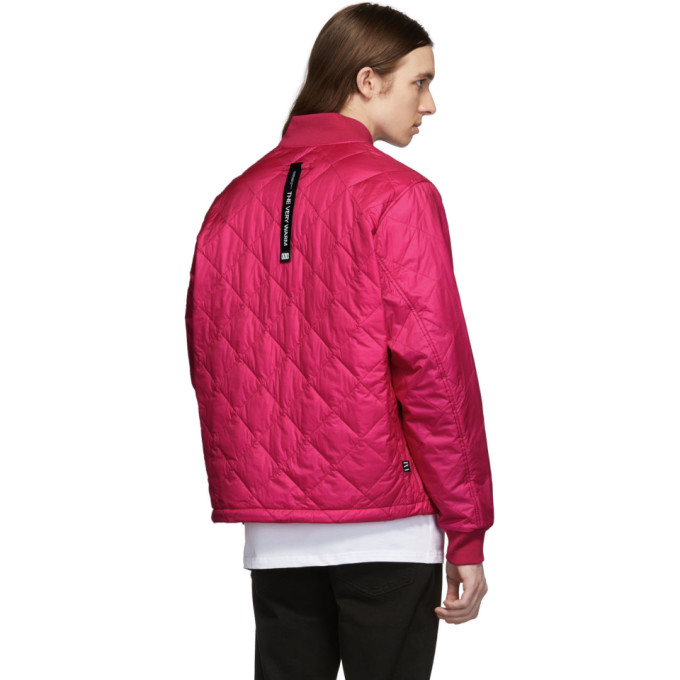 THE VERY WARM THE VERY WARM PINK QUILTED BOMBER JACKET