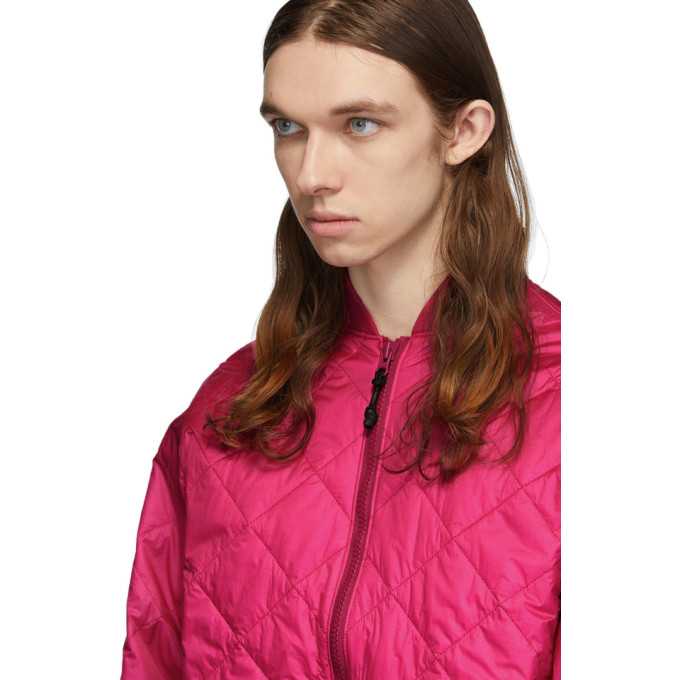 THE VERY WARM THE VERY WARM PINK QUILTED BOMBER JACKET