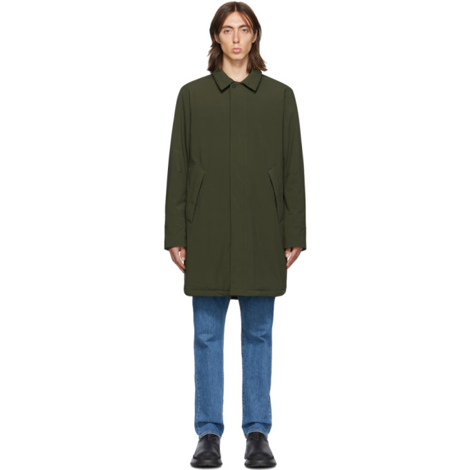 THE VERY WARM THE VERY WARM SSENSE EXCLUSIVE KHAKI SHELL FILLED MAC COAT