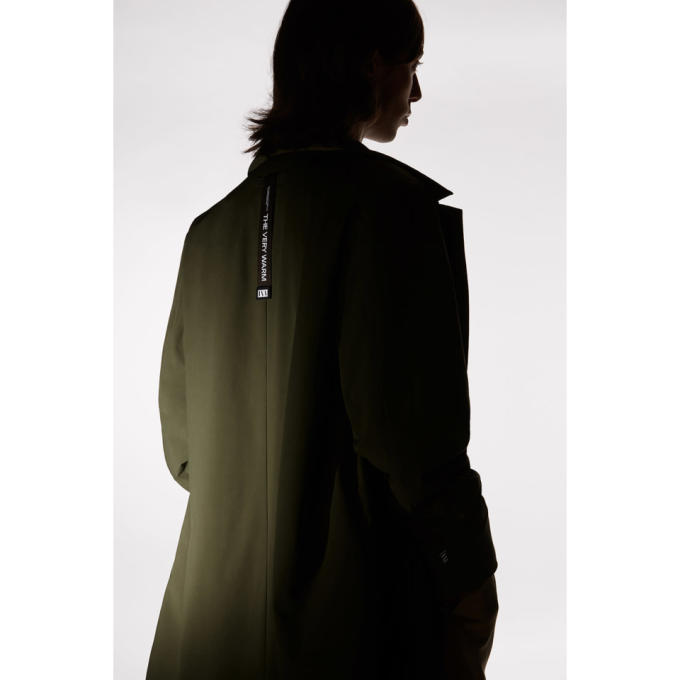 THE VERY WARM THE VERY WARM SSENSE EXCLUSIVE KHAKI SHELL FILLED MAC COAT