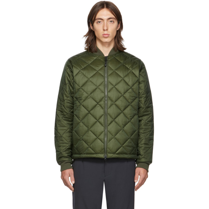 THE VERY WARM THE VERY WARM SSENSE EXCLUSIVE KHAKI LIGHT QUILTED BOMBER JACKET