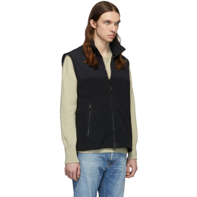 THE VERY WARM THE VERY WARM BLACK FLEECE ZIP VEST