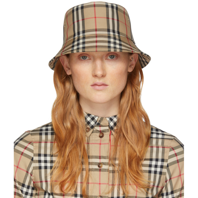 burberry pattern bucket hat