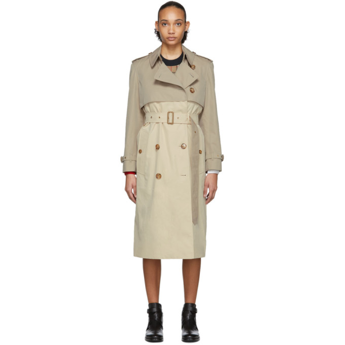 BURBERRY BURBERRY BEIGE DEIGHTON TRENCH COAT