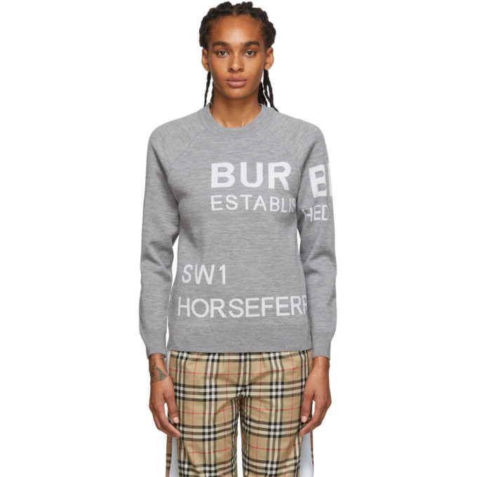 BURBERRY BURBERRY GREY ACHERON SWEATER