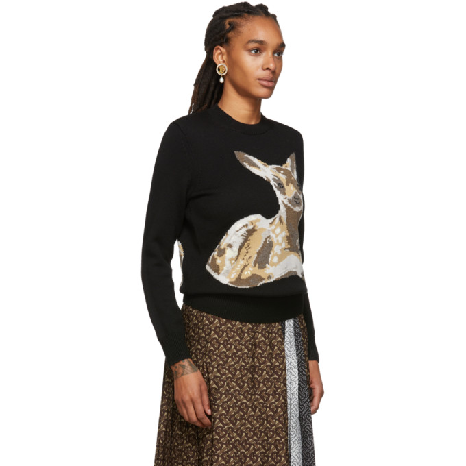 BURBERRY BURBERRY BLACK COURTNEY SWEATER