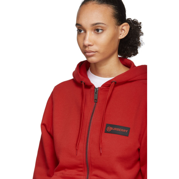 BURBERRY BURBERRY RED AUBREE HOODIE
