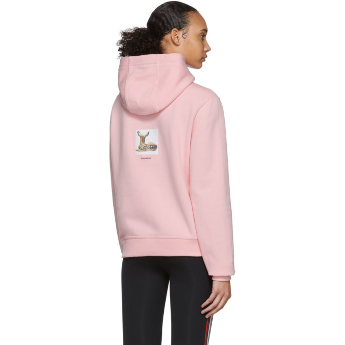 BURBERRY BURBERRY PINK DEER JUNNES HOODIE