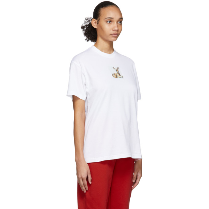 BURBERRY WHITE DEER T-SHIRT