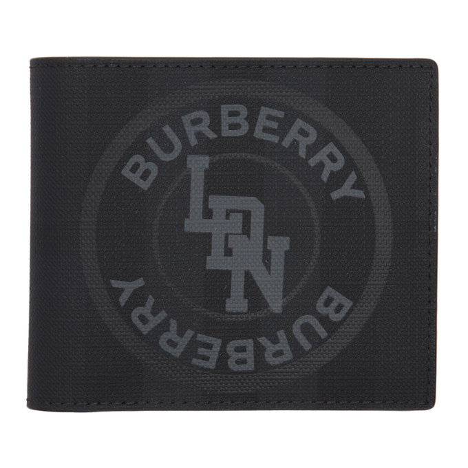 BURBERRY BURBERRY GREY LONDON CHECK WALLET