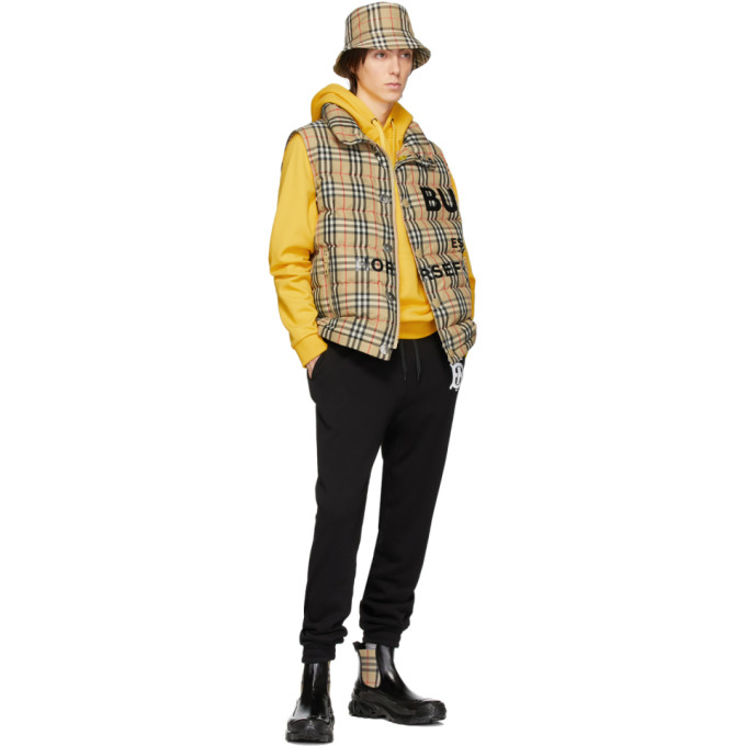 BURBERRY Beige Down Check Vest