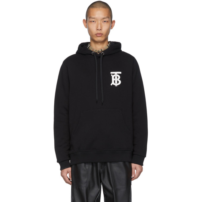 BURBERRY BLACK MONOGRAM LANDON HOODIE