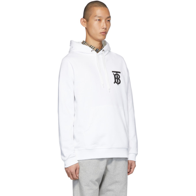 BURBERRY BURBERRY WHITE MONOGRAM LANDON HOODIE