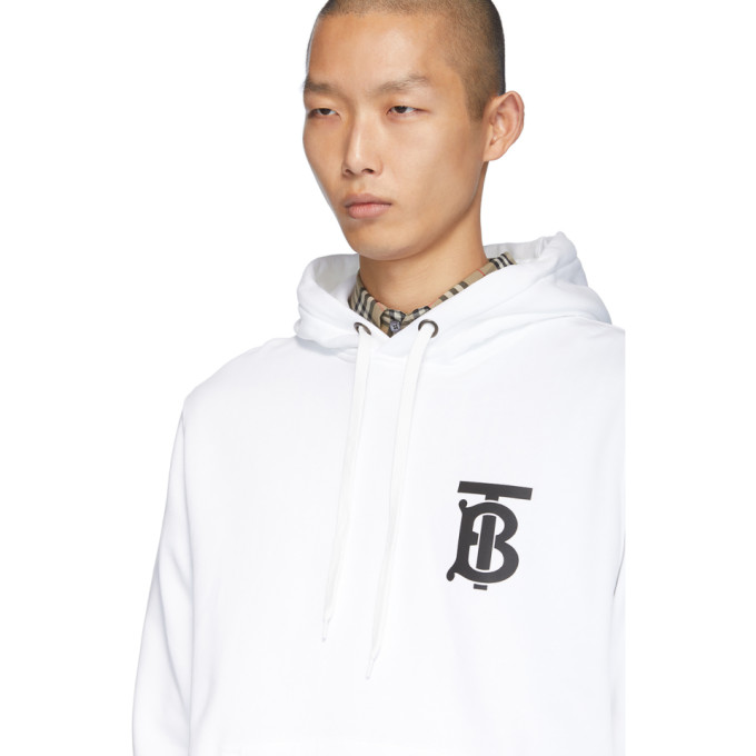 BURBERRY BURBERRY WHITE MONOGRAM LANDON HOODIE