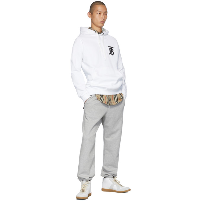 BURBERRY BURBERRY WHITE MONOGRAM LANDON HOODIE