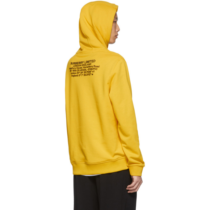 BURBERRY BURBERRY YELLOW ROBSON HOODIE