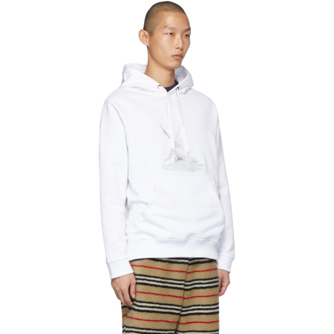 BURBERRY BURBERRY WHITE CUPID SHAWN HOODIE