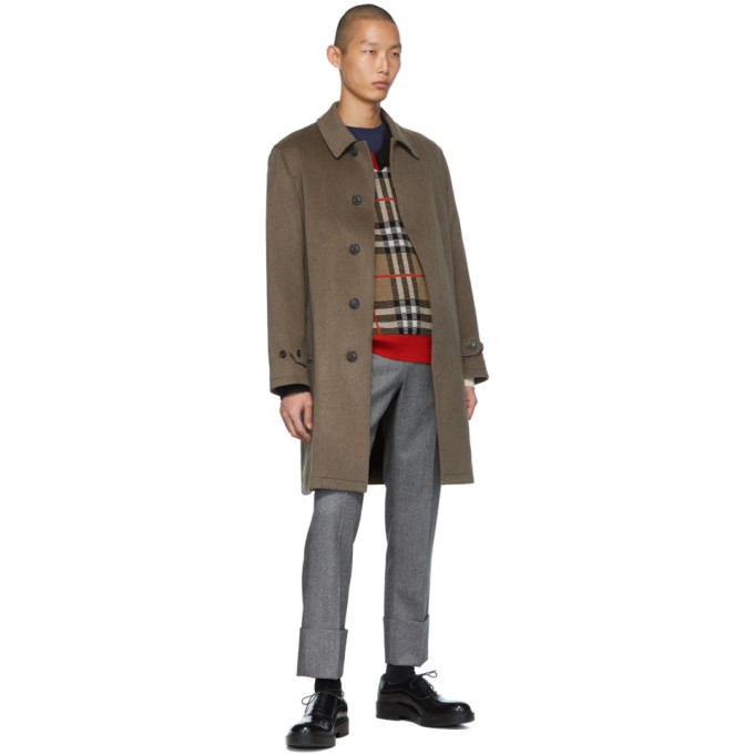 BURBERRY BURBERRY BROWN CHECK DUGGAN SWEATER