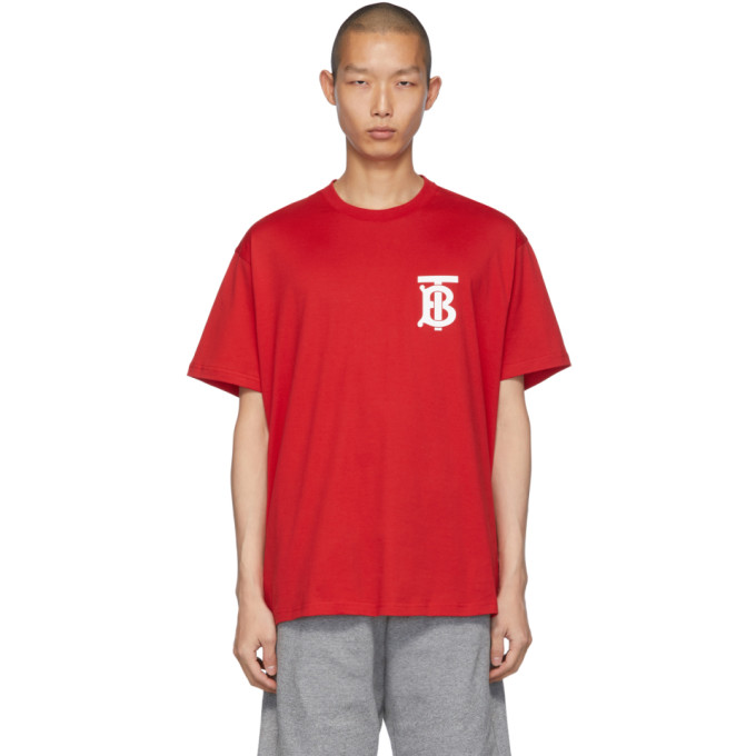 BURBERRY BURBERRY RED EMERSON T-SHIRT
