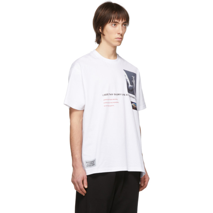 BURBERRY BURBERRY WHITE MONTAGE T-SHIRT