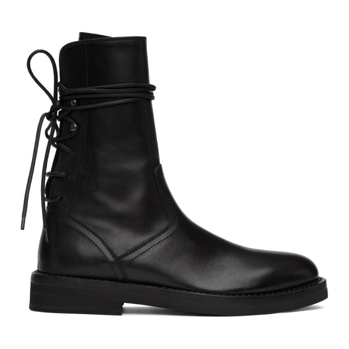 Ann Demeulemeester Black Back Lace-Up Tucson Boots